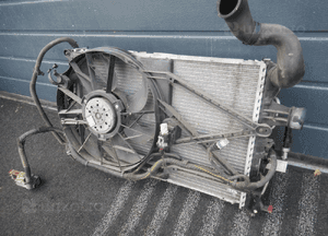 Komplet chłodnica wody klimatyzacji wentylator opel astra g ii 2 2.2 16V benzyna 1998-2009 7