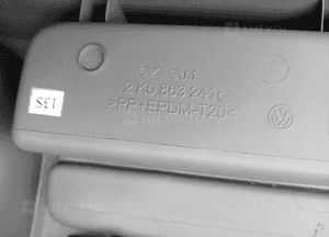 Tunel środkowy osłona tunelu VW Caddy III 2K0863241C 7