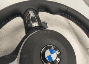 Bmw F10 F11 F20 F30 kierownica multifunkcyjna łopatki niebiesko czerwona nić nowa 7