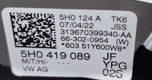 VW Golf VIII Tiguan II Arteon Kierownica Grzana Sensor Łopatki 5H0419089JF 7