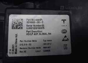 Tesla model 3 / y lift full led lampa prawy przód 1514953-00-C 14