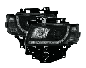 Lampy reflektory + tylne led do vw T4 od 1996 do  2003 daylight komplet 3