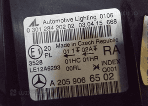 Lampa przód przednia prawa lewa mercedes c-klasa W205 2014- 4