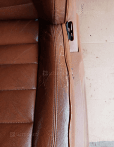 Fotele komplet kanapa boczki skóra ruda elektryczne VW Touareg 7L 9