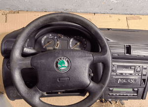 Deska rozdzielcza nagrzewnica airbag poduszki konsola skoda superb i 2