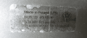 Roleta bagażnika czarna VW Passat B6 3C9867871H 6