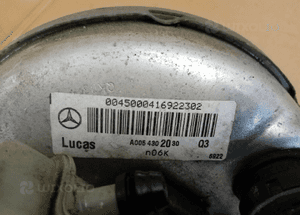 Serwo wspomaganie hamulca Mercedes A168 A0054302030 5