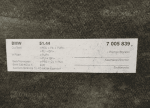 Tapicerka podsufitka BMW E39 Sedan 7005839 6