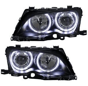 Lampy Reflektory BMW E46 01-05r BIAŁE RINGI CCFL 4