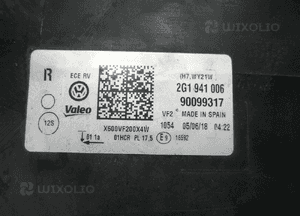 Vw polo 2G zwykła lampa przednia prawa 15