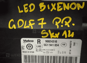 Volkswagen golf vii lampa prawy przód xenon led 5G1941034 5