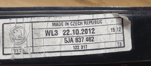 Mechanizm podnośnik szyby prawy przód Skoda Rapid 5JA837462 6