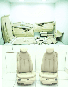 Fotele fotel tapicerka drodek schowek kpl beige 205A mercedes sl R230 2