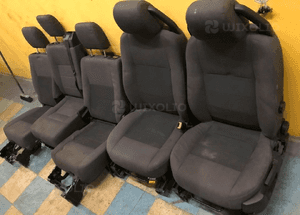 Siedzenia komplet czarny materiał land rover discovery 3 iii 6
