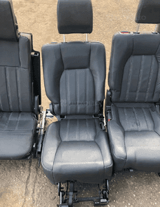 Siedzenia skórzane 2 i 3 rząd czarne Land Rover Discovery 4 IV 4