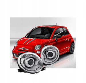 Lampy reflektory fiat 500 07- soczewki 2