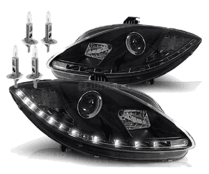 LAMPY Reflektory SEAT LEON II 1P TOLEDO 2005 - 2009 DAYLIGHT LED GRATIS H1 1