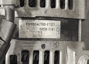 Toyota Avensis T27 Auris Verso  1.6 1.8 Valvematic  alternator 27060-0T051 2