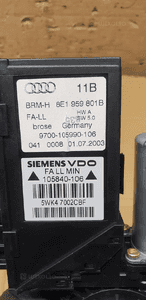 Silniczek szyby lewy przód przedni lewy Audi A4 B6 8E1959801B 4