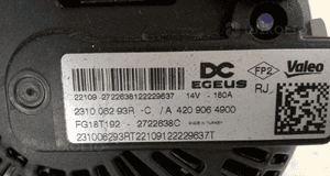 DACIA DUSTER II 1.5 DCI 2017-2024 alternator Valeo  231006293R 5