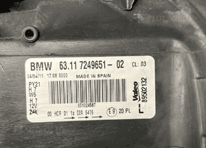 Lampa lewy przód ze ślizgiem bmw E87 lift 07-11 7249651 uk 9