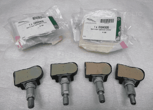 JAGUAR F-TYPE X152 XE X760 XF X260 X250 LAND ROVER DISCOVERY IV L319 DISCOVERY SPORT L550 FREELANDER L359 RANGE ROVER EVOQUE L538 SPORT L320 VOGUE L322 CZUJNIK CIŚNIENIA OPON TPMS 433 MHz KOMPLET 4 SZTUKI NOWY ORYGINAŁ 2