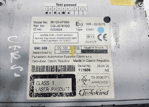Fabryczne radio cd toyota verso 86120-0F060 861200F060 2009-2013 5