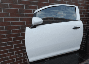 Drzwi Lewe Przód Przednie Kompletne + Lusterko Opel Corsa D 3D Z474 2