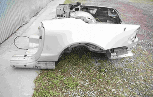 Cwiartka błotnik prawy lewy mercedes sl R230 kolor 744 3