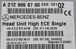 Mercedes-Benz W212 Radio Nawigacja Multimedia NR-212 High ECE A2129068700 3