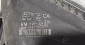 Lampa przednia przód lewa ciemna opel zafira b 24451050 uk 2