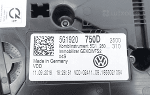 Licznik zegary vw golf vii 7 5G0 28848K 5G1920750D 4