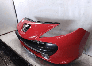 Zderzak przód przedni do peugeot 207 kkn czerwony halogeny 4
