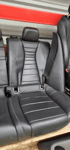 MERCEDES W213 KOMBI FOTELE GRZANE KANAPA TYŁ BOCZKI BIAŁA NIĆ SKÓRA KOMPLET 14