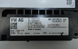 AUDI MODUŁ STEROWNIK WEZWANIA POMOCY SOS CON-BOX 4KE035283A 4