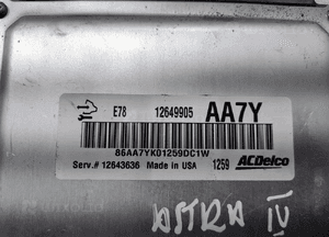 Komputer sterownik silnika opel astra j iv 1.4 turbo 12649905 12-15 lift 4