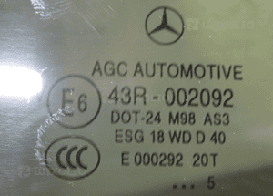 Szyba boczna drzwi lewa tył tylna mercedes glk X204 W204 2008-2015 4