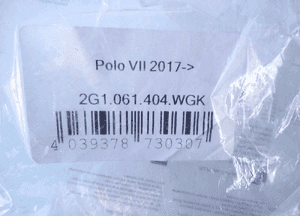 Dywaniki welurowe vw polo vii 2G1061404WGK 2017- oryginał 4