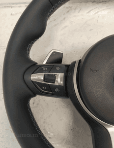 Bmw F10 F11 F20 F30 kierownica multifunkcyjna łopatki niebiesko czerwona nić nowa 6