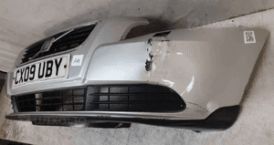 Zderzak przód przedni volvo S40 ii lift 07- kod kolor 329-52 srebrny uszkodzony !!! 2