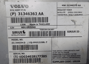 Volvo XC60 XC70 moduł tuner radia nawigacji 7