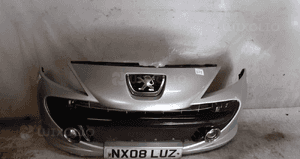 Zderzak przód przedni peugeot 207  uran move ezrc srebrny halogeny 1