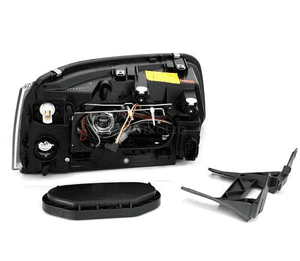 Lampy Reflektory VW T5 03-09 BLACK H7/H1 DEPO 5