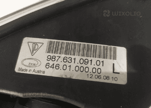 PORSCHE BOXSTER 987 Halogen lewy - 15167 6