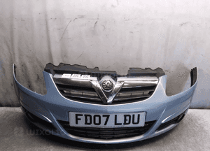 Zderzak przód przedni opel corsa d Z21C błękitny halogeny 1