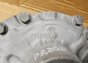 Most dyfer przód przedni dyferencjał BMW M5 G30 F90 4.4 3.15 8635870 7