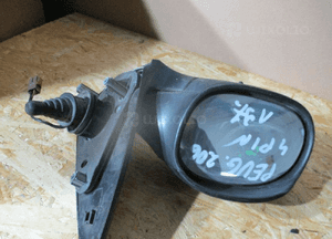 Lusterko lewe przód przednie peugeot 206 manualne grzane 4 pin 7
