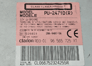 Peugeot 807 Citroen C8 radio PU2471D 2