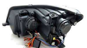 Lampy vw touran ii 2010-2015 black tube drl dts led 6