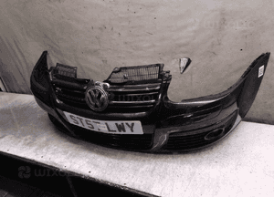 @ ZDERZAK PRZÓD PRZEDNI VW VOLKSWAGEN GOLF 5 V GT GTI LC9Z CZARNY HALOGENY 3